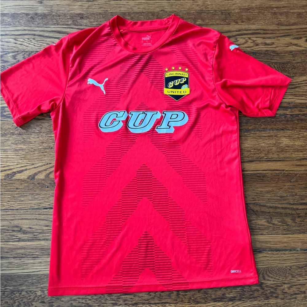 CINCINNATI UNITED (CUP) TEAM SOCCER JERSEY. LINE NEW! (DRYCELL) fabric.